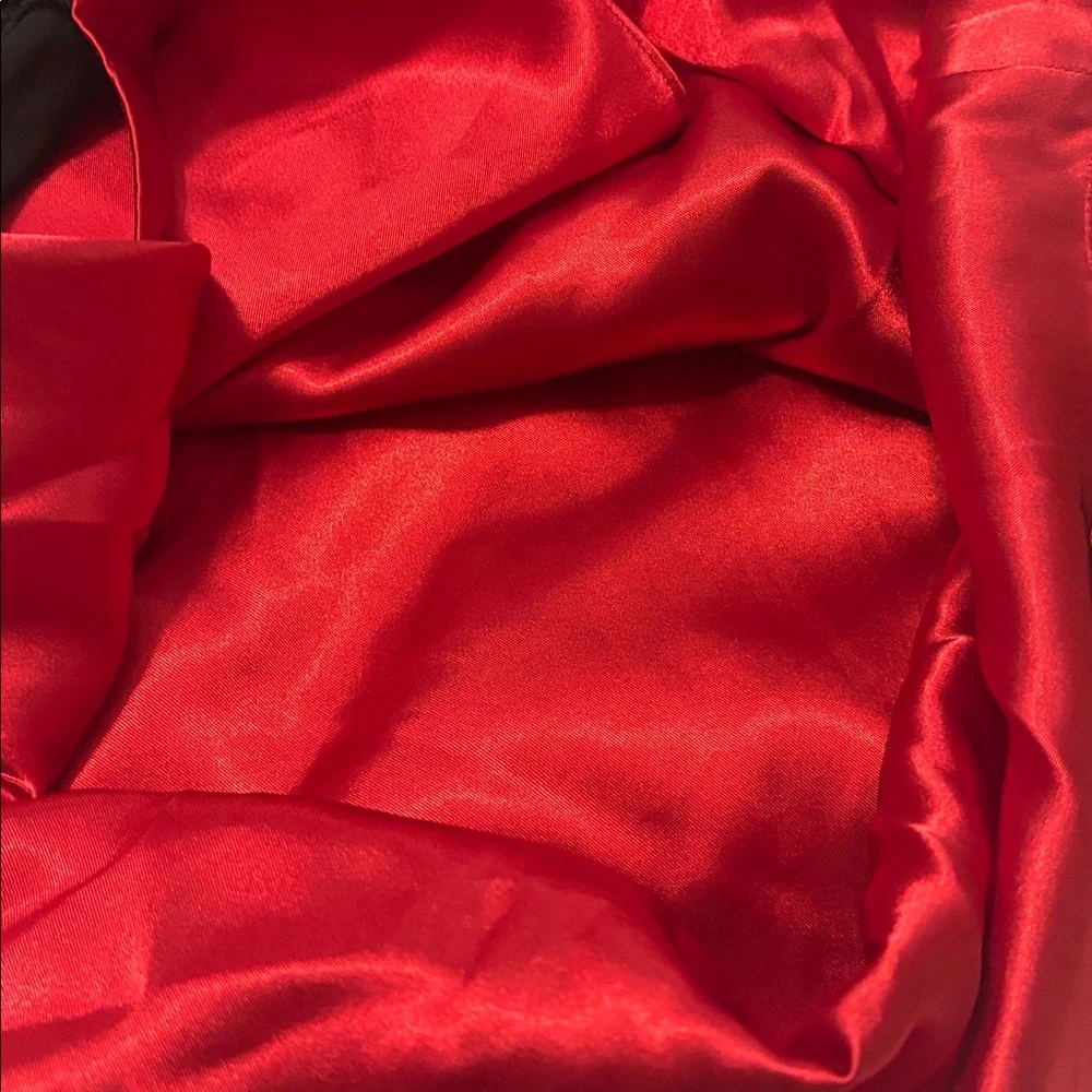 VTG Flores & Flores Black & Red velvet Sleeveless Maxi Dress SZ 14 party NWT - Picture 11 of 13